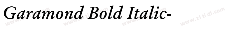 Garamond Bold Italic字体转换